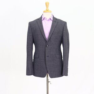 Original Penguin 40R Gray Blazer Sport Coat Jacket 2-Button Check Y079